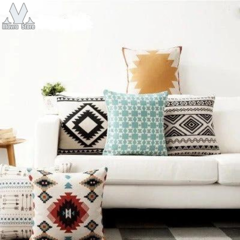 Cushion Covers Classic Checked Multi pack of 6