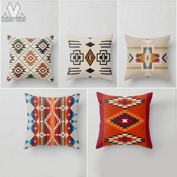 Cushion Covers Traditional Style Multi colors 5 Pcs