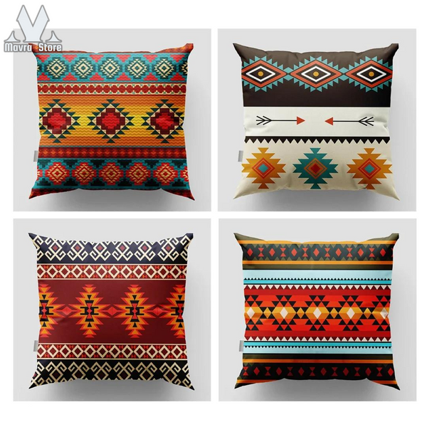 Cushion Covers Traditional Style Maroon pack of 4
