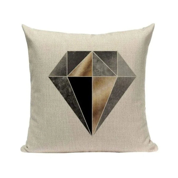 Cushion Covers Soft Diamond Grey Navy 5 Pcs
