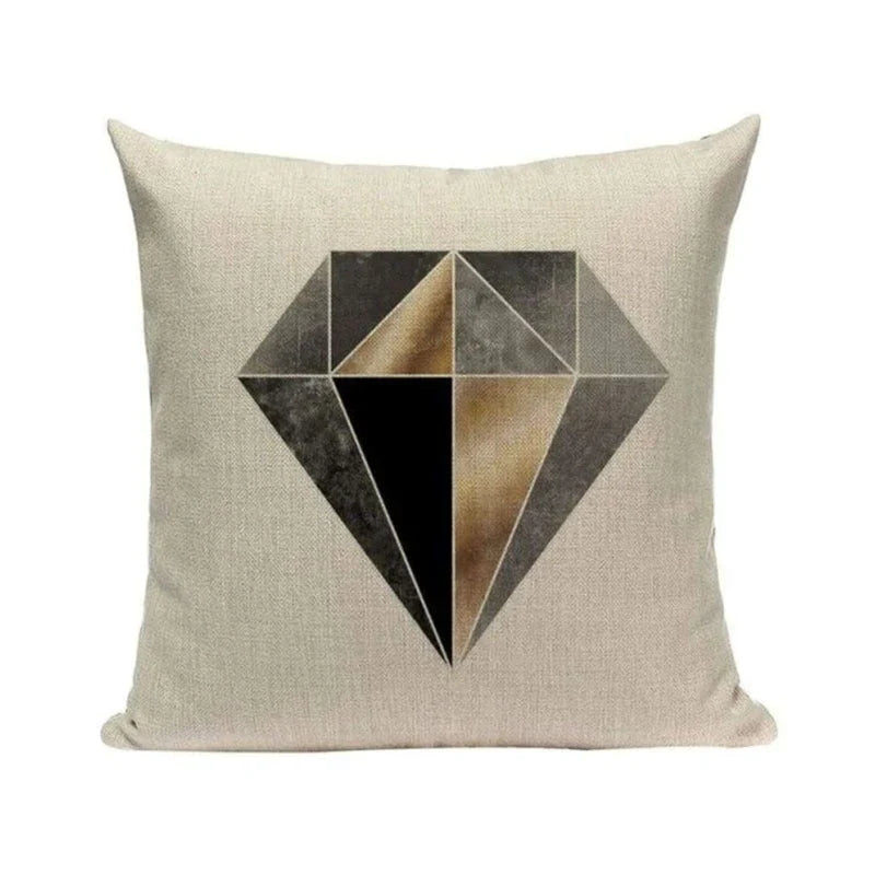 Cushion Covers Soft Diamond Grey Navy 5 Pcs