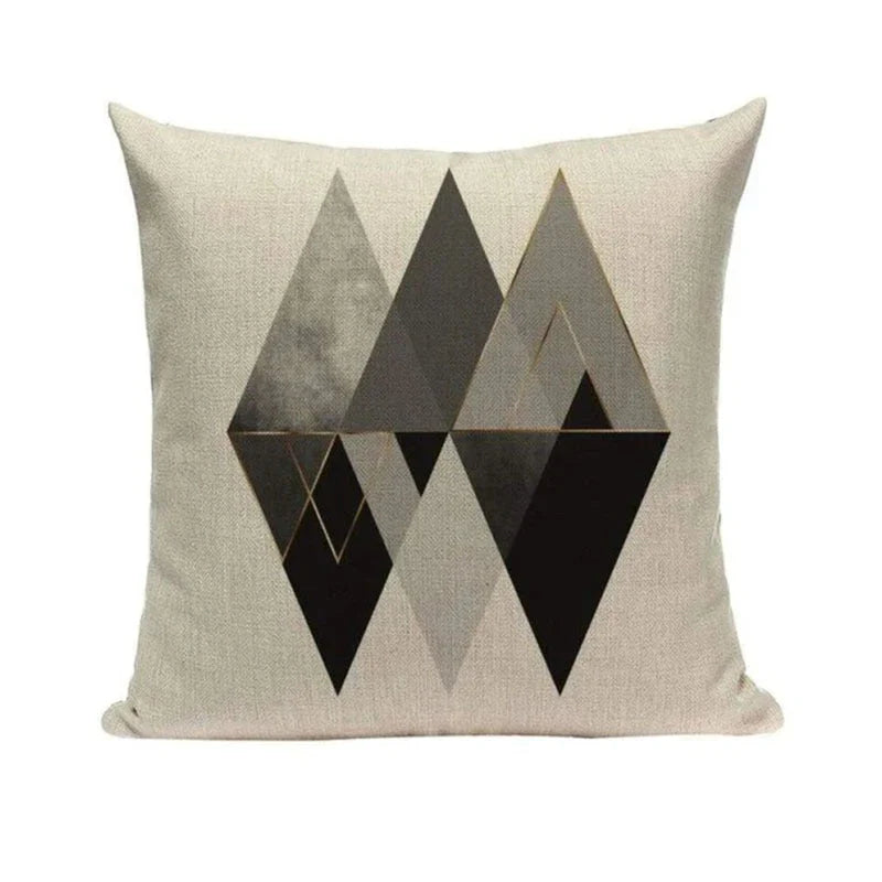 Cushion Covers Soft Diamond Grey Navy 5 Pcs