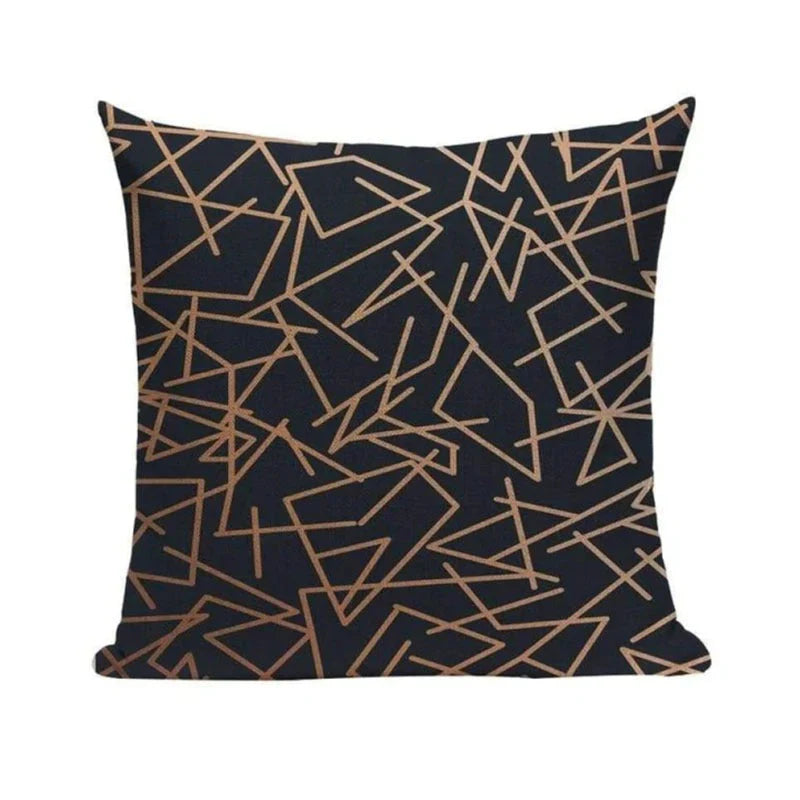 Cushion Covers Soft Diamond Grey Navy 5 Pcs
