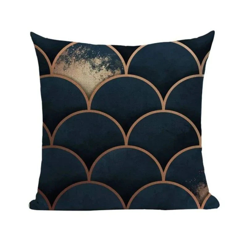 Cushion Covers Soft Diamond Grey Navy 5 Pcs