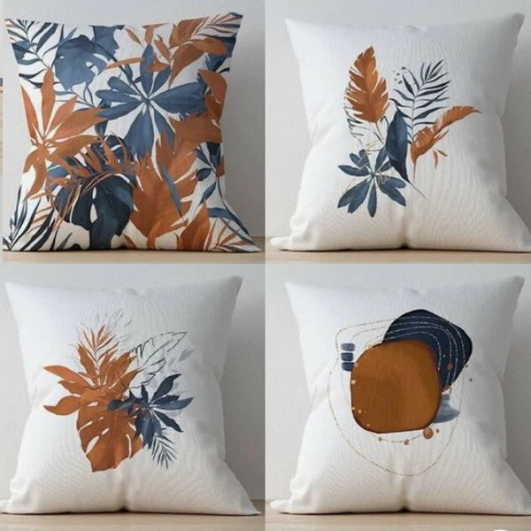 Cushion Covers Floral Fall Scene pack of 4
